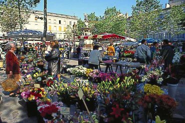 France, Aude, Carcassonne, place Carnot, marché de Noël, illuminations Photo Stock - Alamy